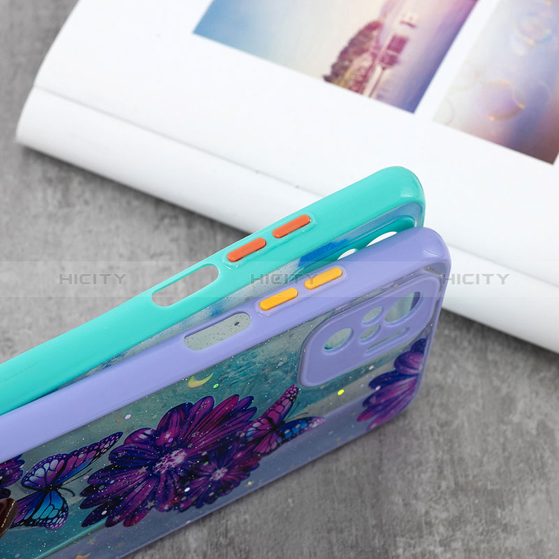 Coque Silicone Motif Fantaisie Souple Couleur Unie Etui Housse avec Laniere Strap Y01X pour Xiaomi Poco M5S Plus