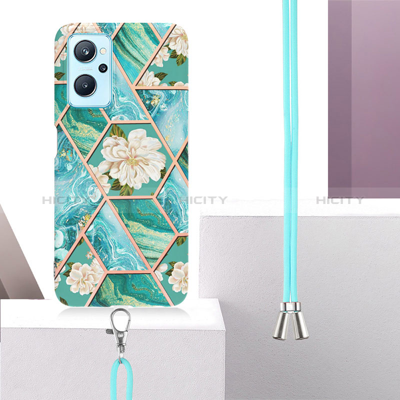 Coque Silicone Motif Fantaisie Souple Couleur Unie Etui Housse avec Laniere Strap Y02B pour Oppo K10 4G Plus