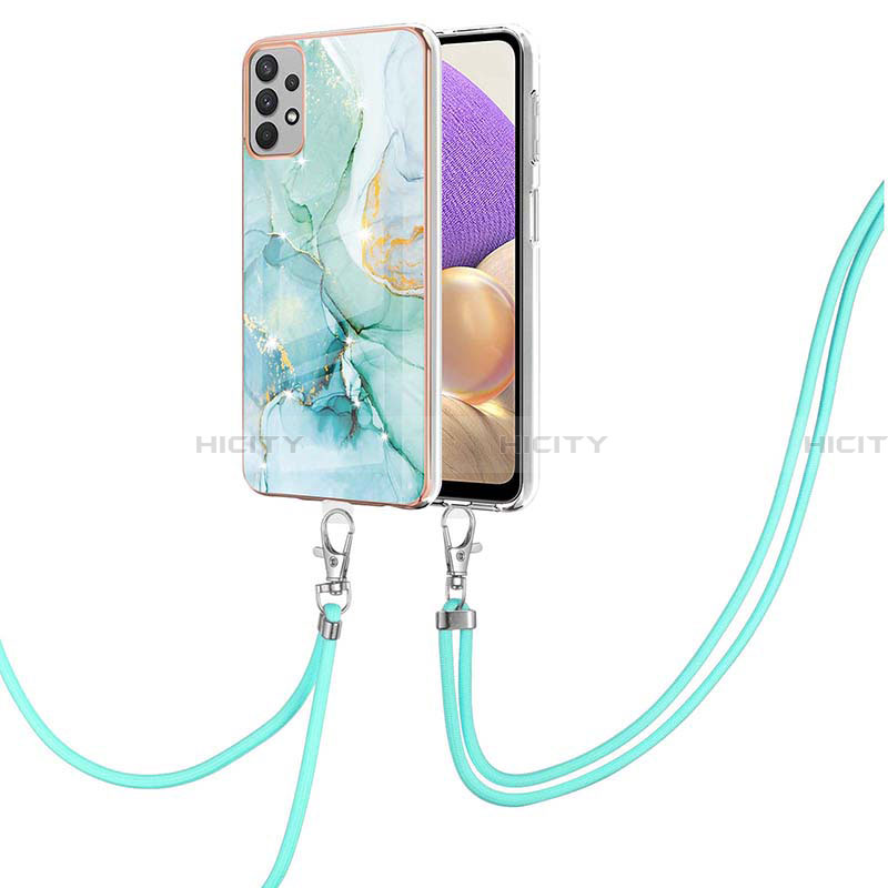 Coque Silicone Motif Fantaisie Souple Couleur Unie Etui Housse avec Laniere Strap Y05B pour Samsung Galaxy A23 4G Plus