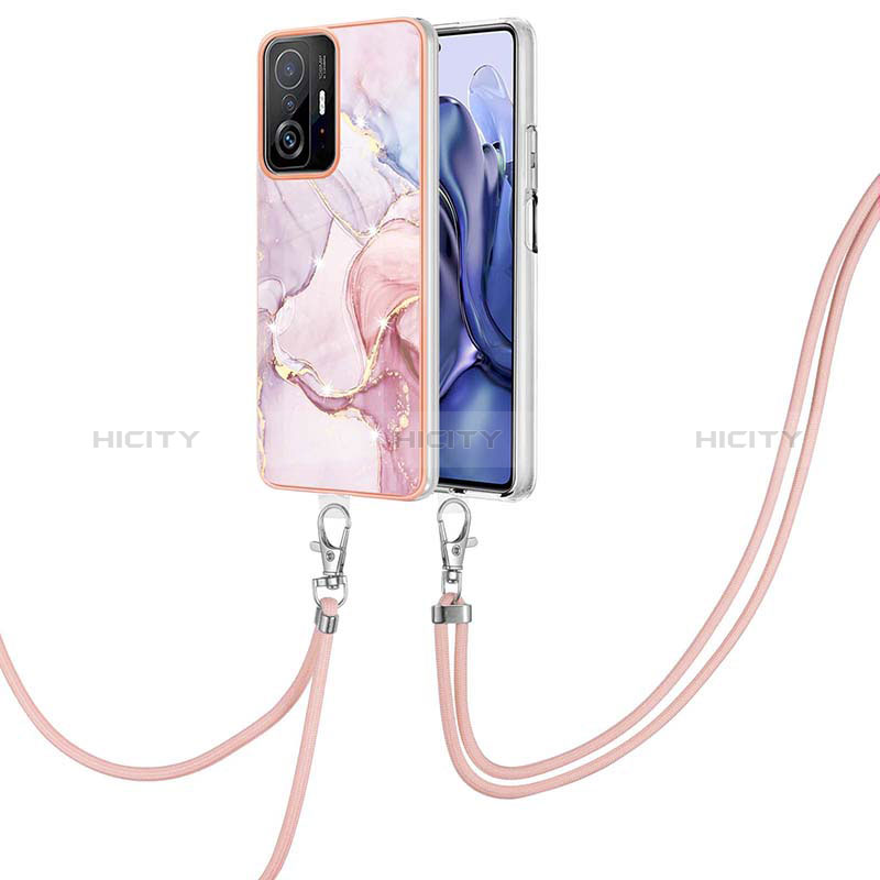 Coque Silicone Motif Fantaisie Souple Couleur Unie Etui Housse avec Laniere Strap Y05B pour Xiaomi Mi 11T 5G Plus