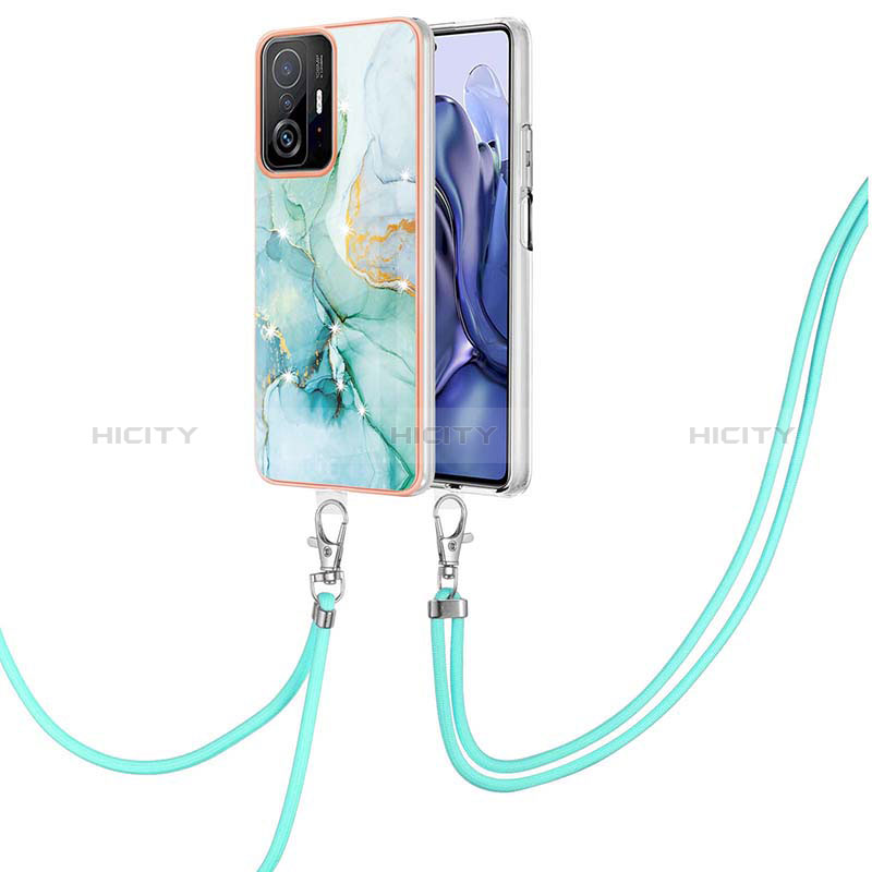 Coque Silicone Motif Fantaisie Souple Couleur Unie Etui Housse avec Laniere Strap Y05B pour Xiaomi Mi 11T 5G Plus