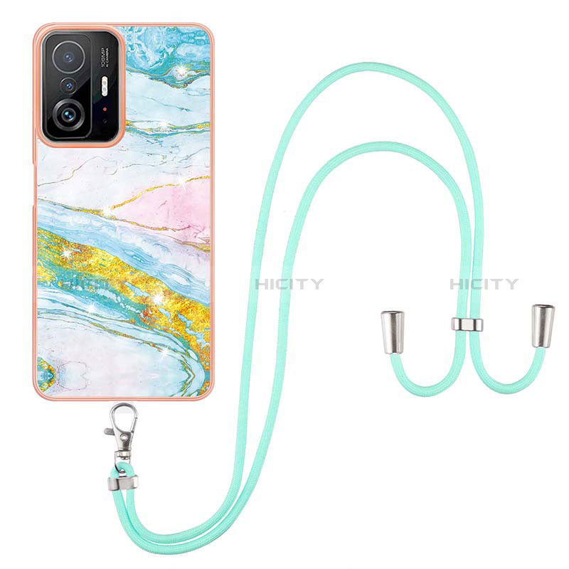 Coque Silicone Motif Fantaisie Souple Couleur Unie Etui Housse avec Laniere Strap Y05B pour Xiaomi Mi 11T 5G Plus