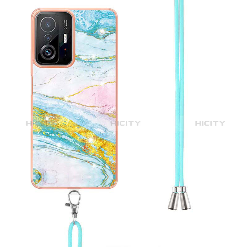 Coque Silicone Motif Fantaisie Souple Couleur Unie Etui Housse avec Laniere Strap Y05B pour Xiaomi Mi 11T 5G Plus