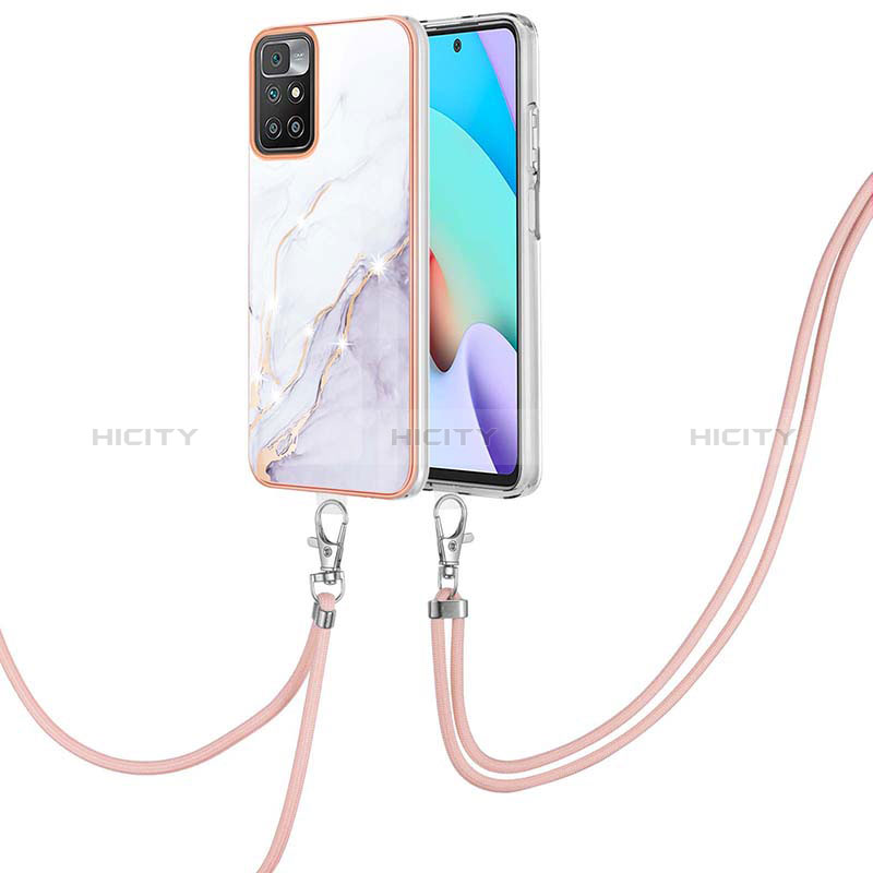 Coque Silicone Motif Fantaisie Souple Couleur Unie Etui Housse avec Laniere Strap Y05B pour Xiaomi Redmi Note 11 4G (2021) Plus