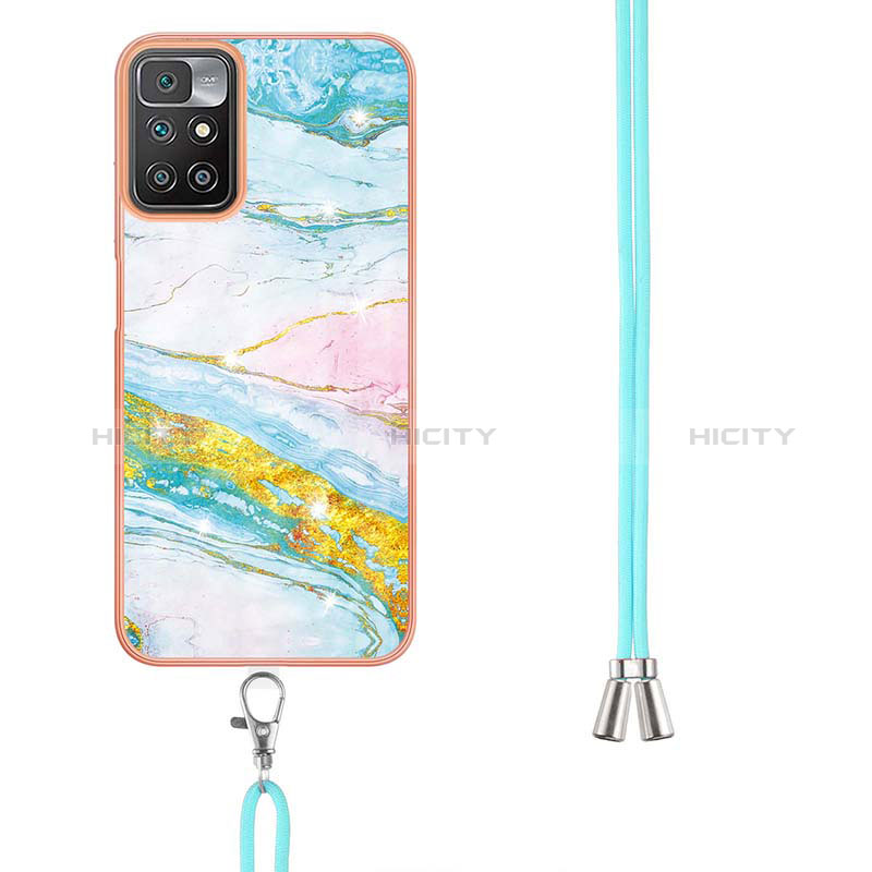 Coque Silicone Motif Fantaisie Souple Couleur Unie Etui Housse avec Laniere Strap Y05B pour Xiaomi Redmi Note 11 4G (2021) Plus