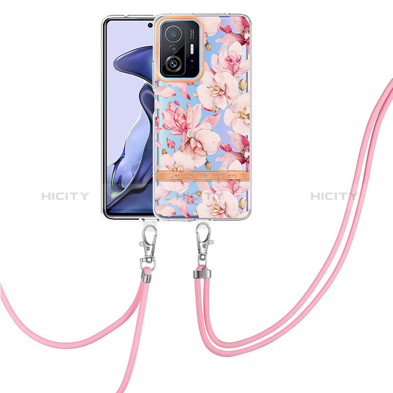 Coque Silicone Motif Fantaisie Souple Couleur Unie Etui Housse avec Laniere Strap Y06B pour Xiaomi Mi 11T 5G Plus