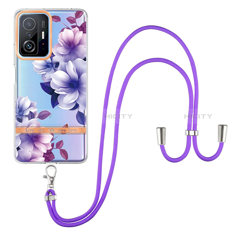 Coque Silicone Motif Fantaisie Souple Couleur Unie Etui Housse avec Laniere Strap Y06B pour Xiaomi Mi 11T Pro 5G Plus