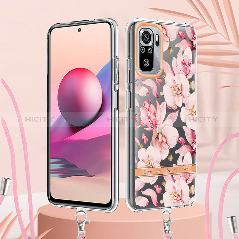 Coque Silicone Motif Fantaisie Souple Couleur Unie Etui Housse avec Laniere Strap Y06B pour Xiaomi Redmi Note 11 SE India 4G Plus