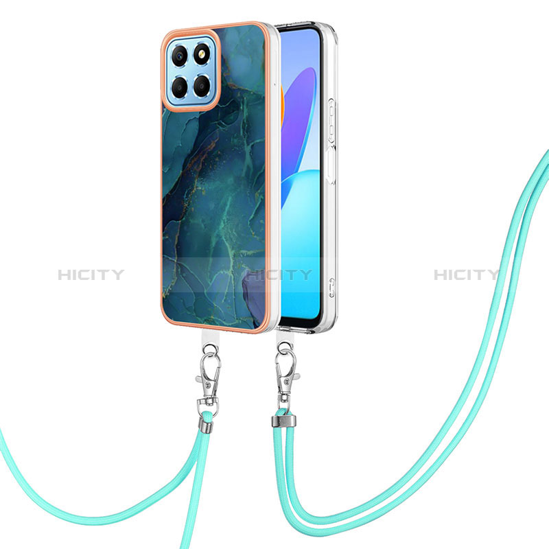 Coque Silicone Motif Fantaisie Souple Couleur Unie Etui Housse avec Laniere Strap Y07B pour Huawei Honor 70 Lite 5G Plus