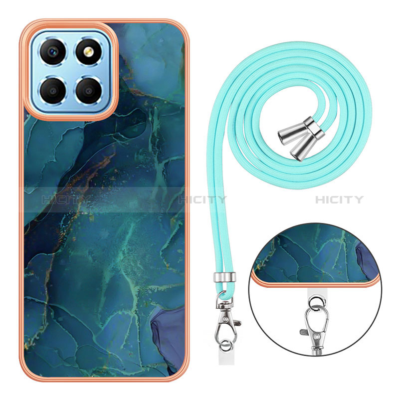 Coque Silicone Motif Fantaisie Souple Couleur Unie Etui Housse avec Laniere Strap Y07B pour Huawei Honor X6 Plus