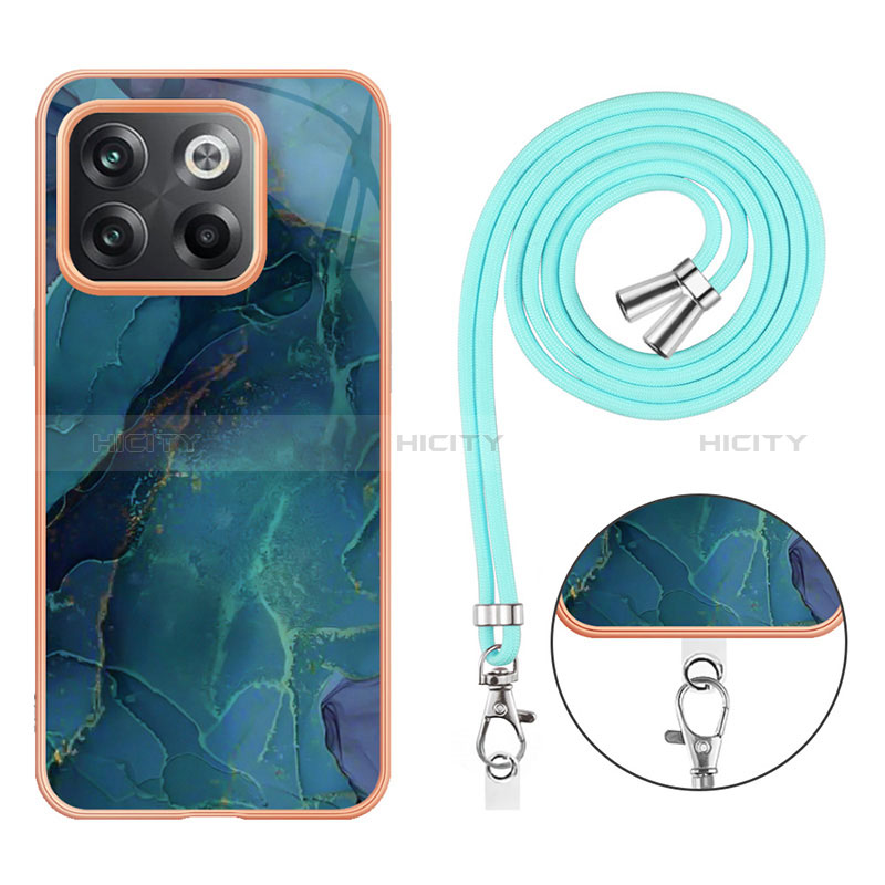 Coque Silicone Motif Fantaisie Souple Couleur Unie Etui Housse avec Laniere Strap Y07B pour OnePlus 10T 5G Plus