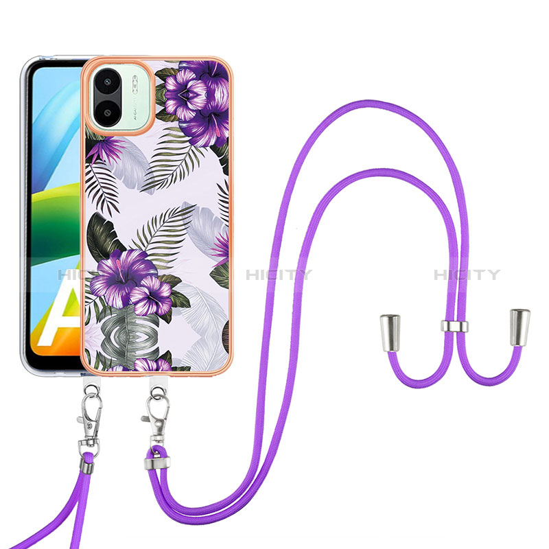 Coque Silicone Motif Fantaisie Souple Couleur Unie Etui Housse avec Laniere Strap YB3 pour Xiaomi Redmi A1 Plus