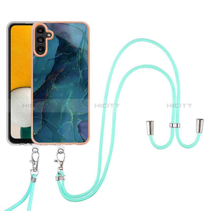 Coque Silicone Motif Fantaisie Souple Couleur Unie Etui Housse avec Laniere Strap YB7 pour Samsung Galaxy A34 5G Plus