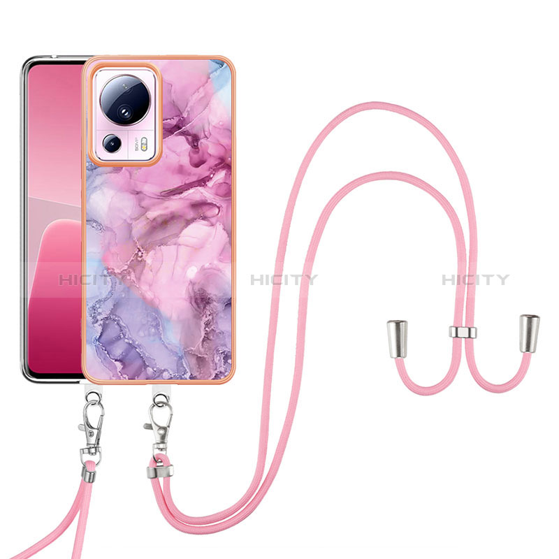 Coque Silicone Motif Fantaisie Souple Couleur Unie Etui Housse avec Laniere Strap YB7 pour Xiaomi Civi 2 5G Plus