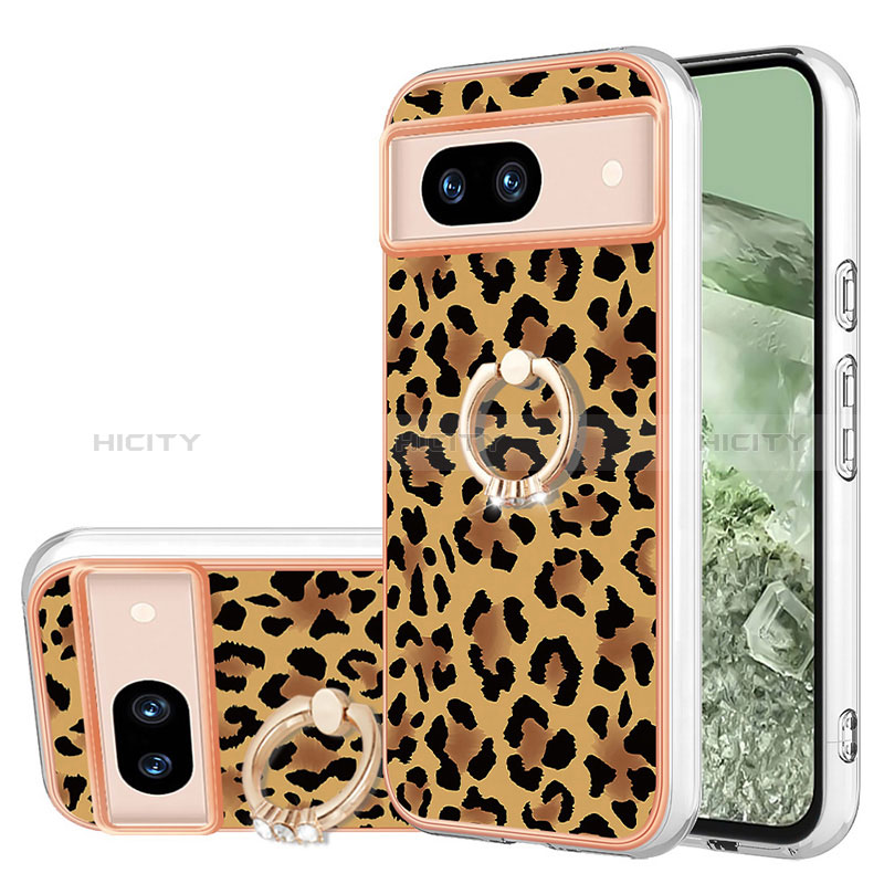 Coque Silicone Motif Fantaisie Souple Couleur Unie Etui Housse avec Laniere Strap YB8 pour Google Pixel 8a 5G Plus