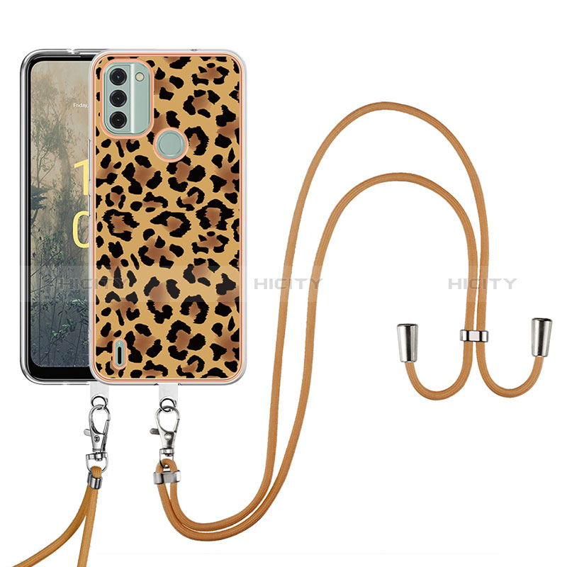 Coque Silicone Motif Fantaisie Souple Couleur Unie Etui Housse avec Laniere Strap YB8 pour Nokia C31 Plus