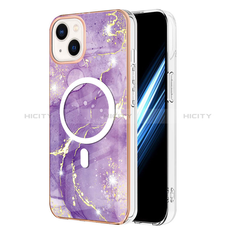 Coque Silicone Motif Fantaisie Souple Couleur Unie Etui Housse avec Mag-Safe Magnetic Magnetique pour Apple iPhone 14 Plus Plus