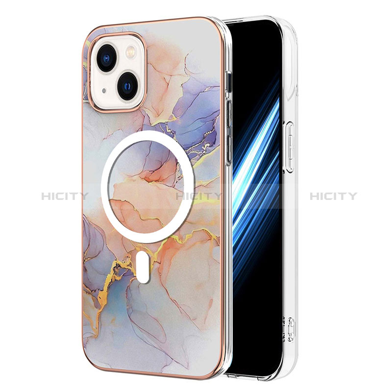 Coque Silicone Motif Fantaisie Souple Couleur Unie Etui Housse avec Mag-Safe Magnetic Magnetique pour Apple iPhone 15 Plus