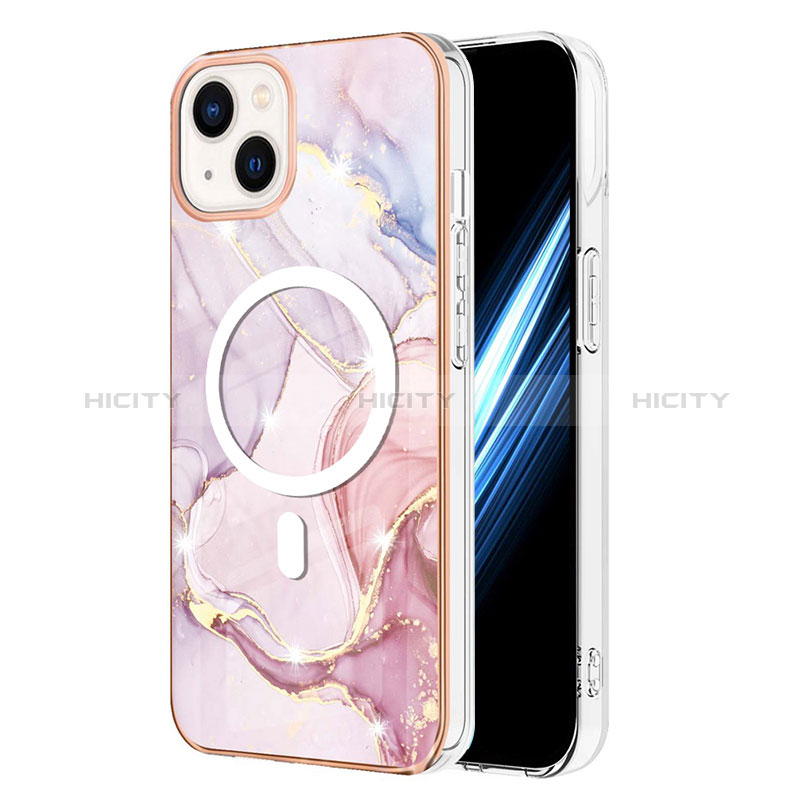 Coque Silicone Motif Fantaisie Souple Couleur Unie Etui Housse avec Mag-Safe Magnetic Magnetique pour Apple iPhone 15 Plus Plus