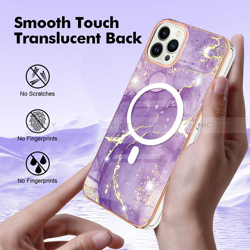 Coque Silicone Motif Fantaisie Souple Couleur Unie Etui Housse avec Mag-Safe Magnetic Magnetique pour Apple iPhone 15 Pro Max Plus