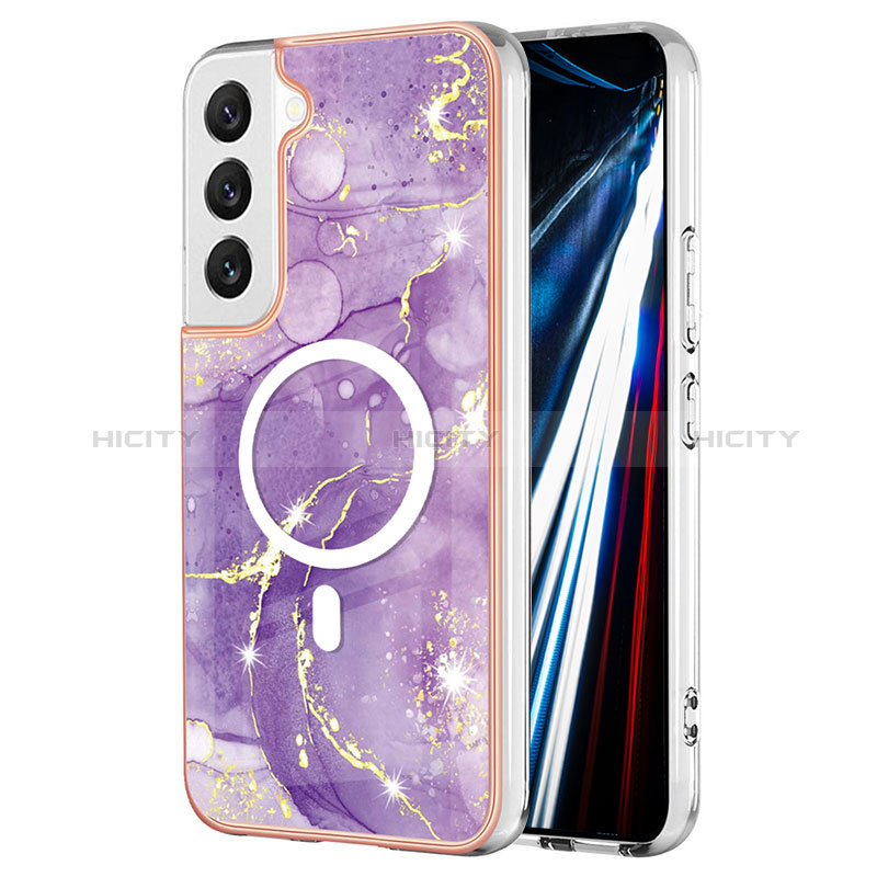 Coque Silicone Motif Fantaisie Souple Couleur Unie Etui Housse avec Mag-Safe Magnetic Magnetique pour Samsung Galaxy S23 5G Plus