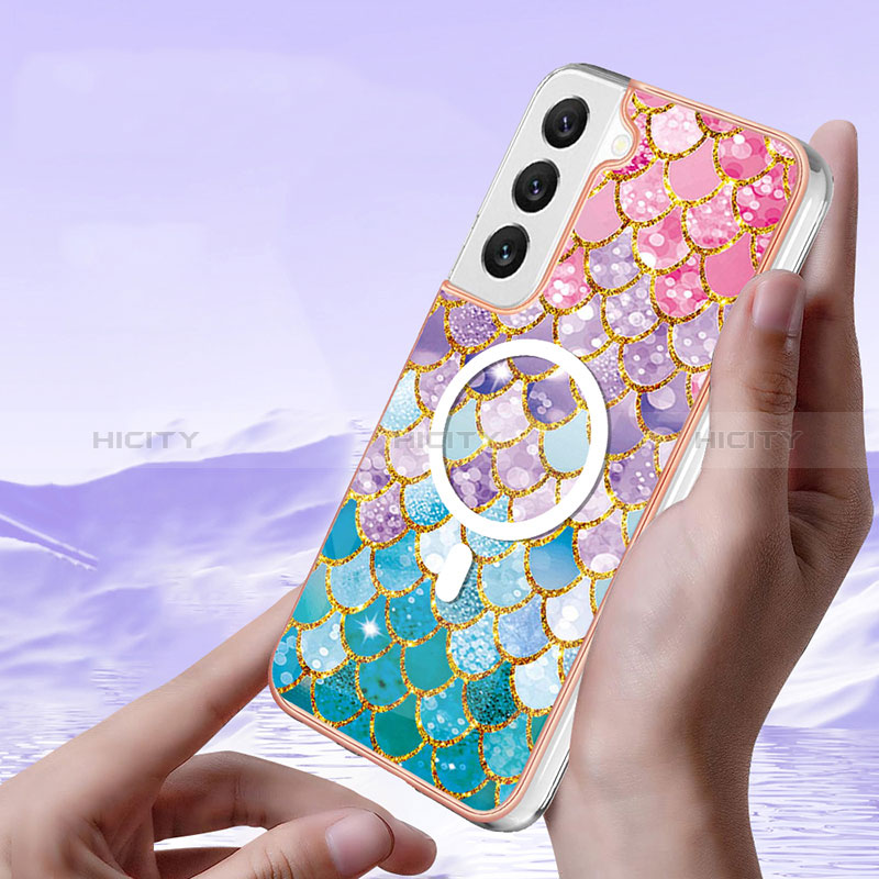 Coque Silicone Motif Fantaisie Souple Couleur Unie Etui Housse avec Mag-Safe Magnetic Magnetique pour Samsung Galaxy S24 5G Plus