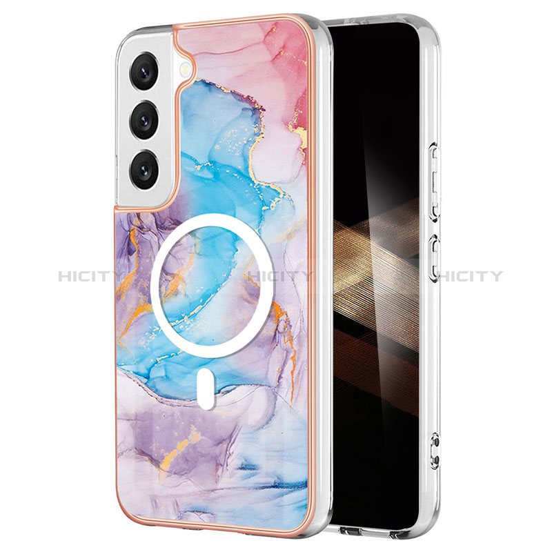 Coque Silicone Motif Fantaisie Souple Couleur Unie Etui Housse avec Mag-Safe Magnetic Magnetique pour Samsung Galaxy S24 5G Plus