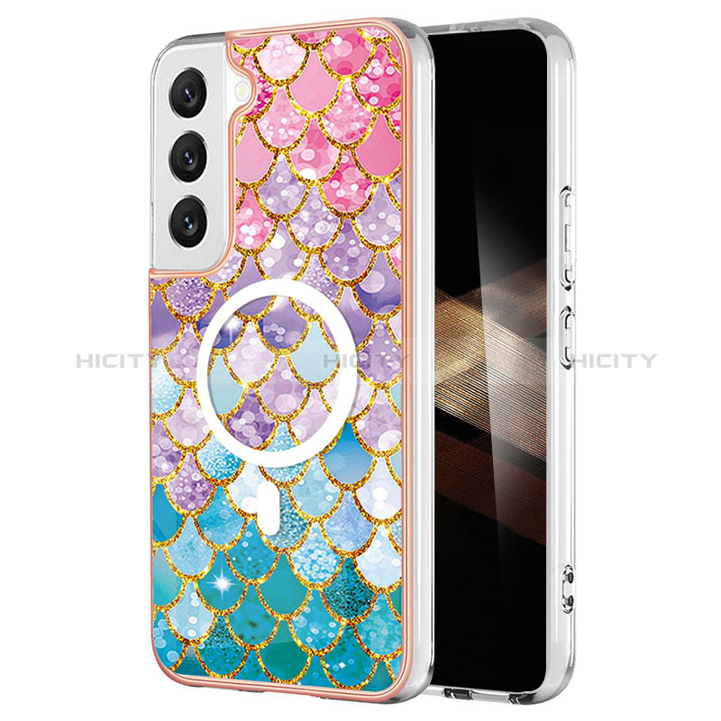 Coque Silicone Motif Fantaisie Souple Couleur Unie Etui Housse avec Mag-Safe Magnetic Magnetique pour Samsung Galaxy S24 Plus 5G Colorful Plus