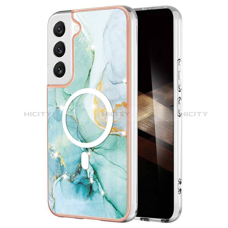 Coque Silicone Motif Fantaisie Souple Couleur Unie Etui Housse avec Mag-Safe Magnetic Magnetique pour Samsung Galaxy S24 Plus 5G Plus