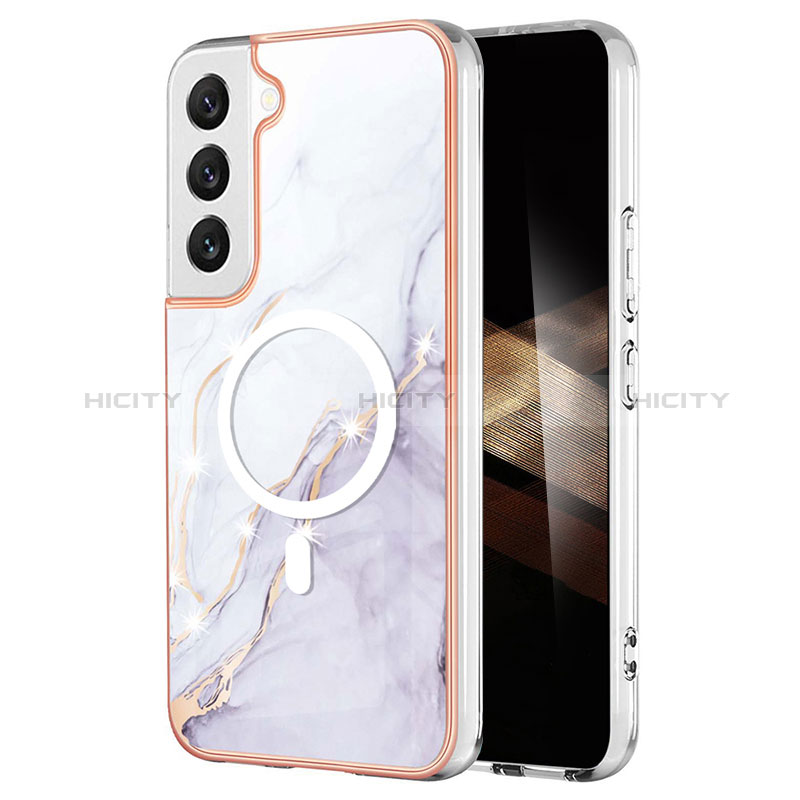 Coque Silicone Motif Fantaisie Souple Couleur Unie Etui Housse avec Mag-Safe Magnetic Magnetique pour Samsung Galaxy S24 Plus 5G Plus