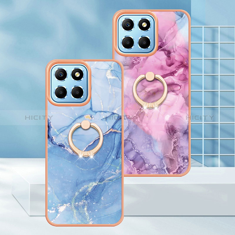 Coque Silicone Motif Fantaisie Souple Couleur Unie Etui Housse avec Support Bague Anneau Y01B pour Huawei Honor 70 Lite 5G Plus