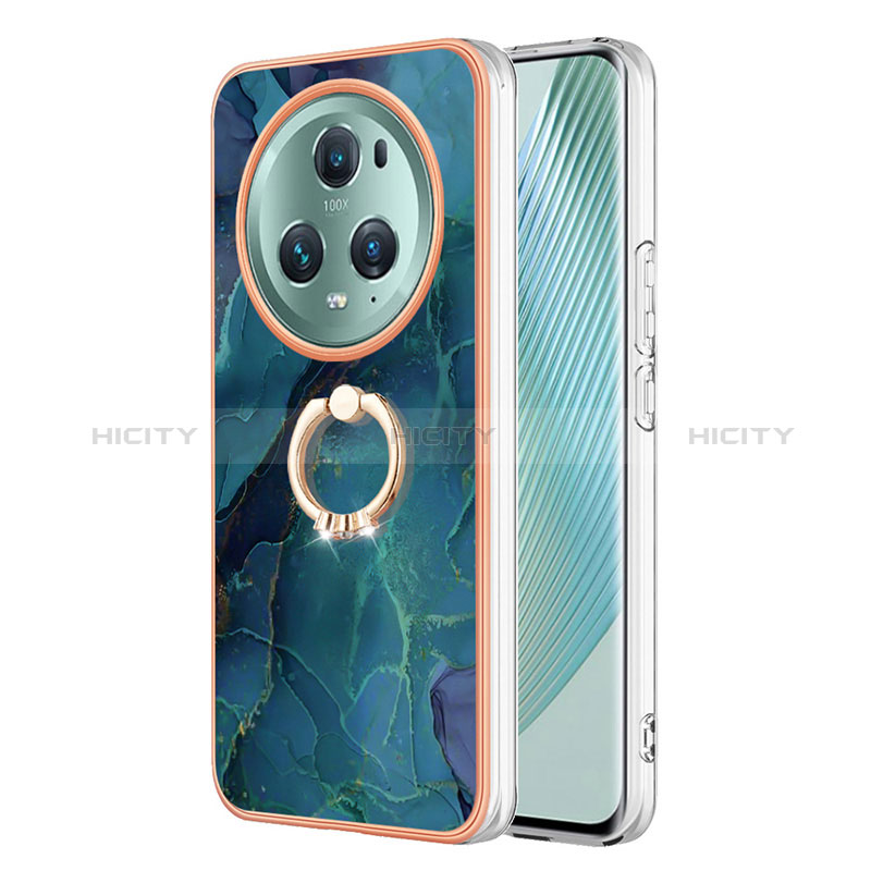 Coque Silicone Motif Fantaisie Souple Couleur Unie Etui Housse avec Support Bague Anneau Y01B pour Huawei Honor Magic5 Pro 5G Plus