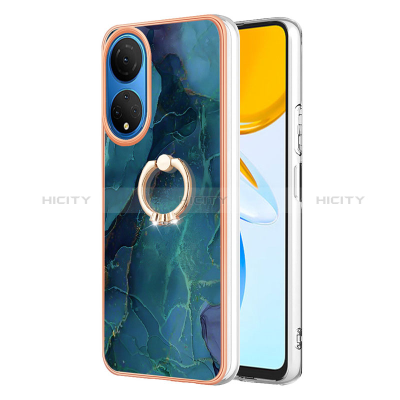 Coque Silicone Motif Fantaisie Souple Couleur Unie Etui Housse avec Support Bague Anneau Y01B pour Huawei Honor X7 Plus