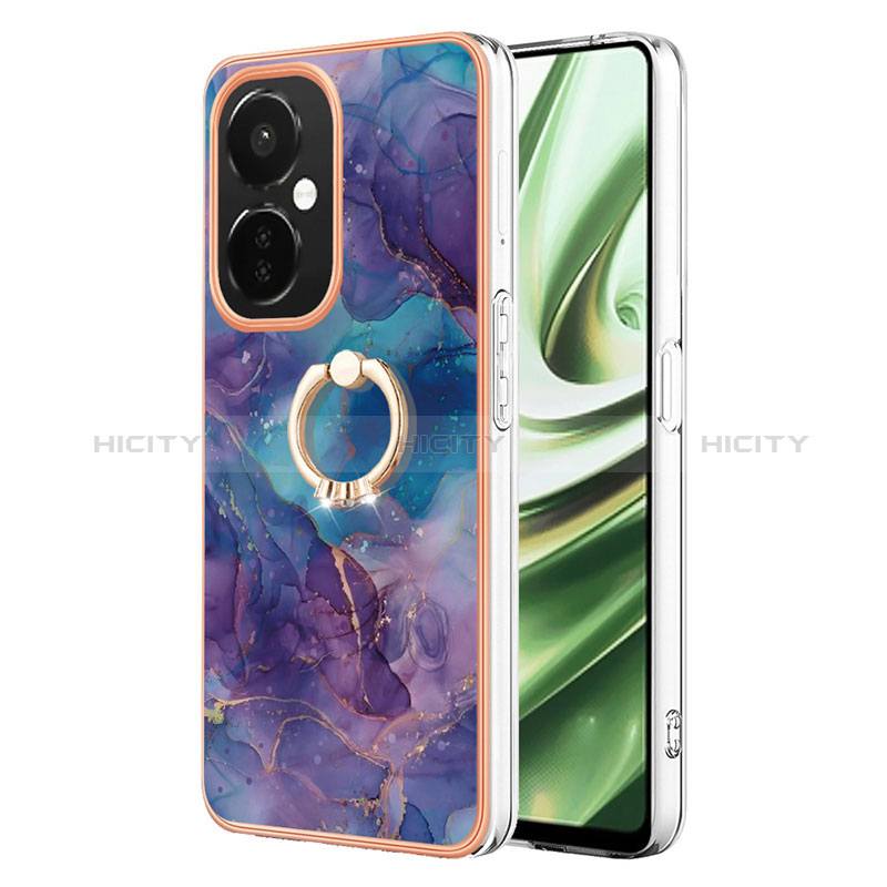 Coque Silicone Motif Fantaisie Souple Couleur Unie Etui Housse avec Support Bague Anneau Y01B pour OnePlus Nord CE 3 Lite 5G Plus