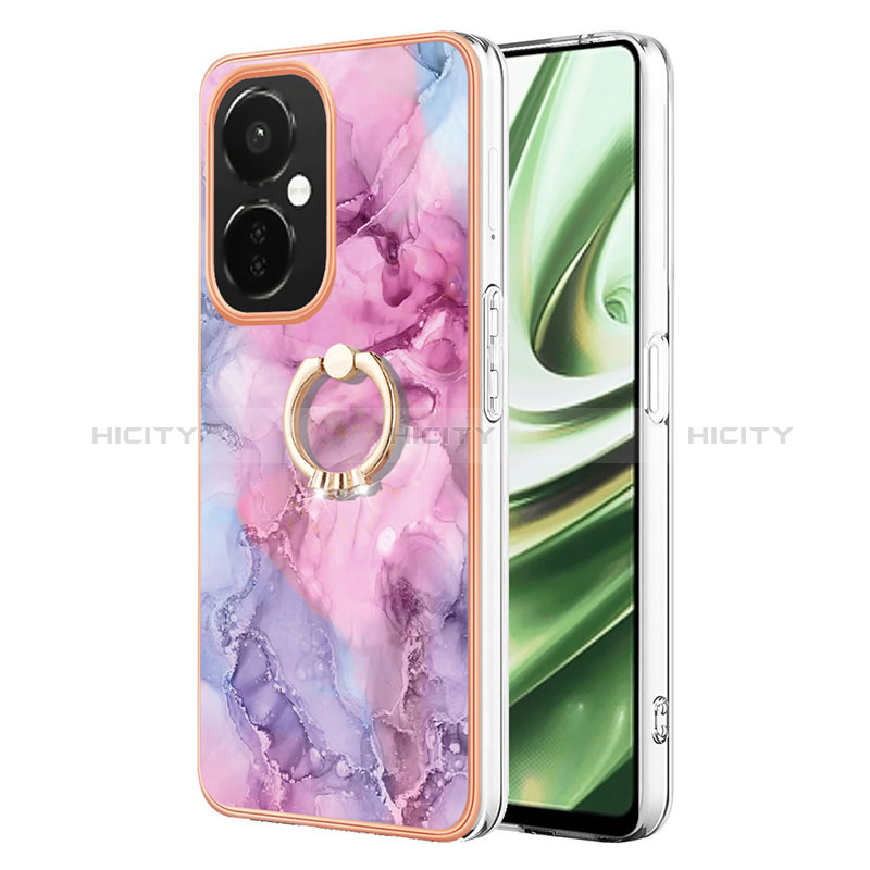 Coque Silicone Motif Fantaisie Souple Couleur Unie Etui Housse avec Support Bague Anneau Y01B pour OnePlus Nord CE 3 Lite 5G Plus