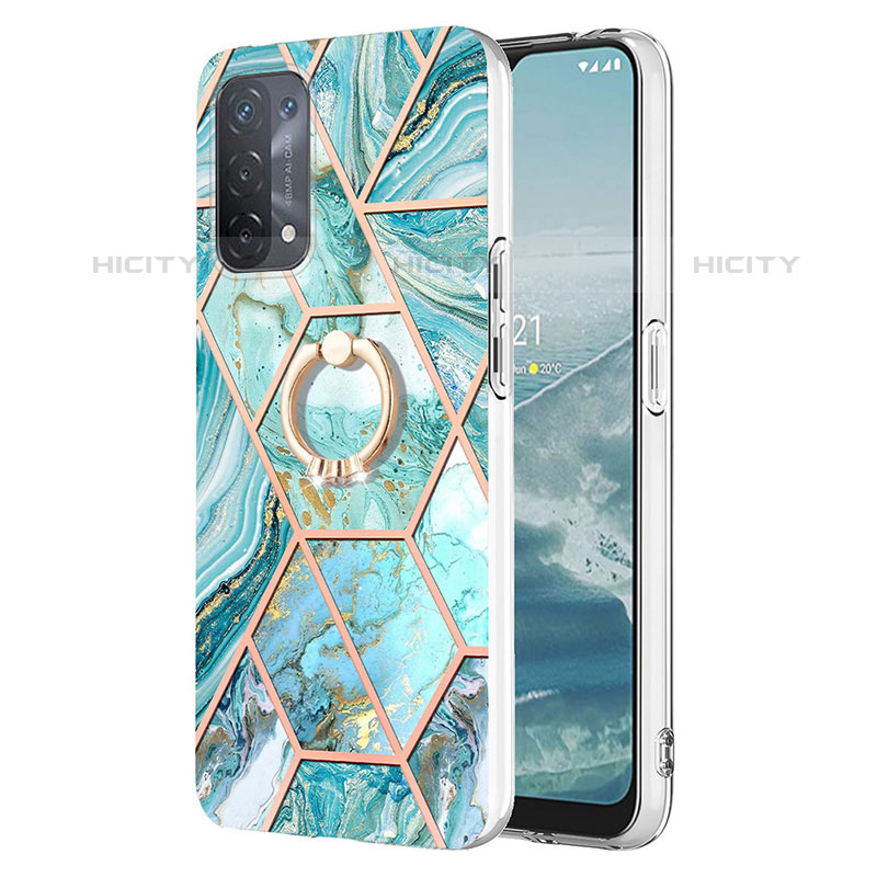 Coque Silicone Motif Fantaisie Souple Couleur Unie Etui Housse avec Support Bague Anneau Y01B pour OnePlus Nord N200 5G Plus