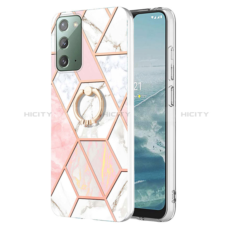 Coque Silicone Motif Fantaisie Souple Couleur Unie Etui Housse avec Support Bague Anneau Y01B pour Samsung Galaxy Note 20 5G Plus