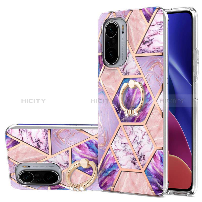 Coque Silicone Motif Fantaisie Souple Couleur Unie Etui Housse avec Support Bague Anneau Y01B pour Xiaomi Mi 11i 5G Plus