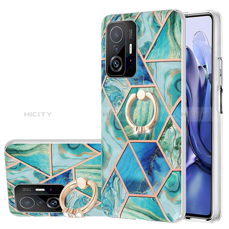 Coque Silicone Motif Fantaisie Souple Couleur Unie Etui Housse avec Support Bague Anneau Y01B pour Xiaomi Mi 11T 5G Plus