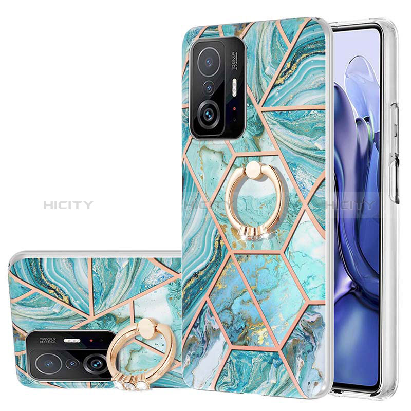 Coque Silicone Motif Fantaisie Souple Couleur Unie Etui Housse avec Support Bague Anneau Y01B pour Xiaomi Mi 11T Pro 5G Plus