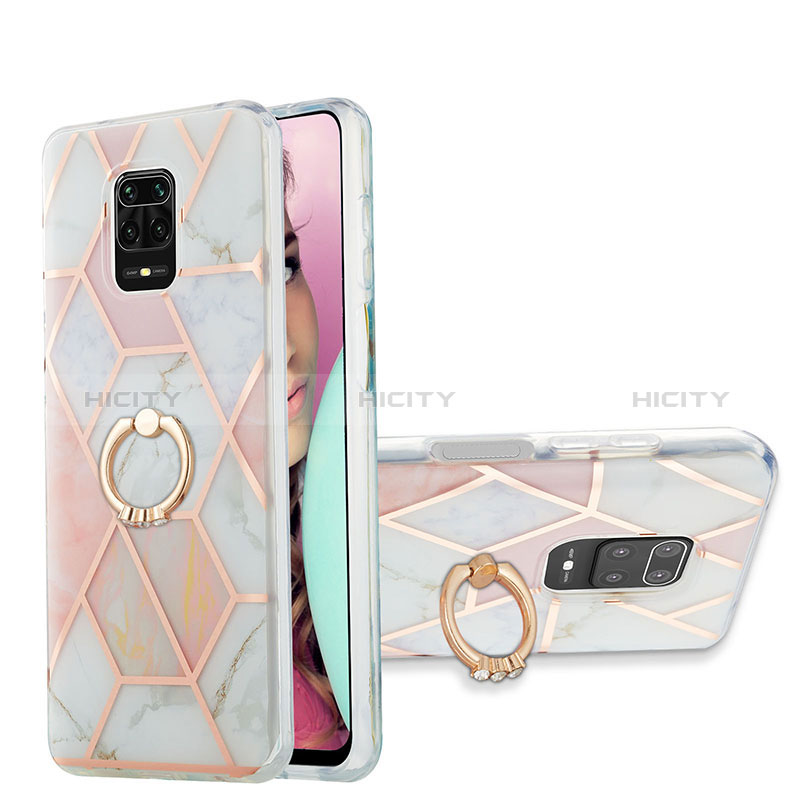 Coque Silicone Motif Fantaisie Souple Couleur Unie Etui Housse avec Support Bague Anneau Y01B pour Xiaomi Poco M2 Pro Plus