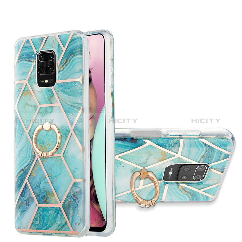 Coque Silicone Motif Fantaisie Souple Couleur Unie Etui Housse avec Support Bague Anneau Y01B pour Xiaomi Poco M2 Pro Plus