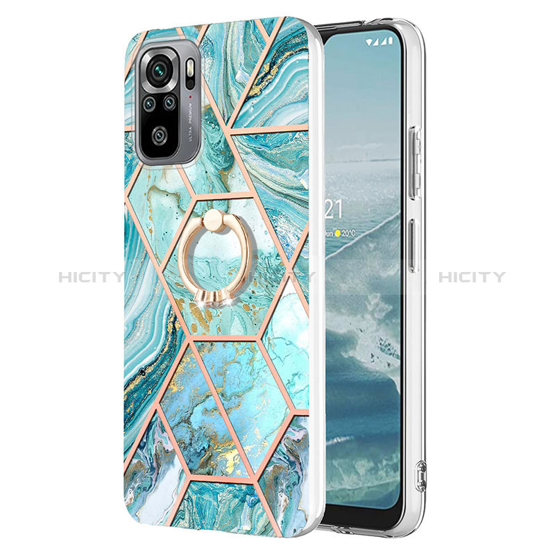 Coque Silicone Motif Fantaisie Souple Couleur Unie Etui Housse avec Support Bague Anneau Y01B pour Xiaomi Redmi Note 11 SE India 4G Plus