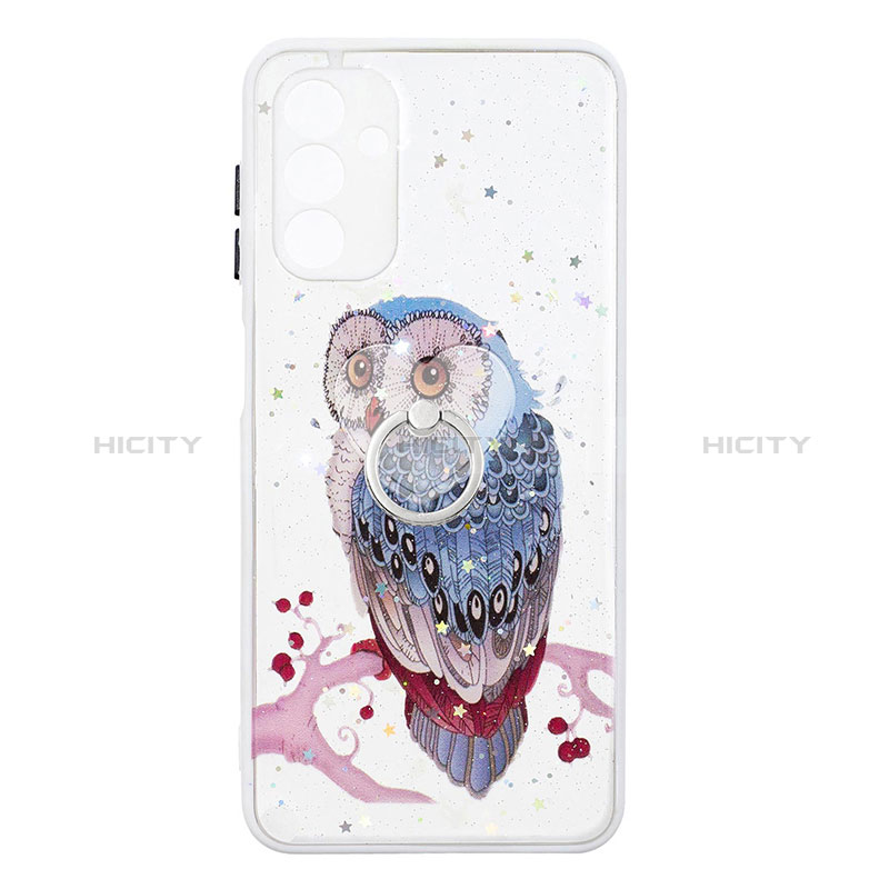 Coque Silicone Motif Fantaisie Souple Couleur Unie Etui Housse avec Support Bague Anneau Y01X pour Samsung Galaxy A04s Mixte Plus