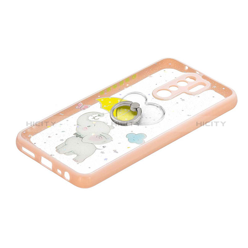 Coque Silicone Motif Fantaisie Souple Couleur Unie Etui Housse avec Support Bague Anneau Y01X pour Xiaomi Poco M2 Plus