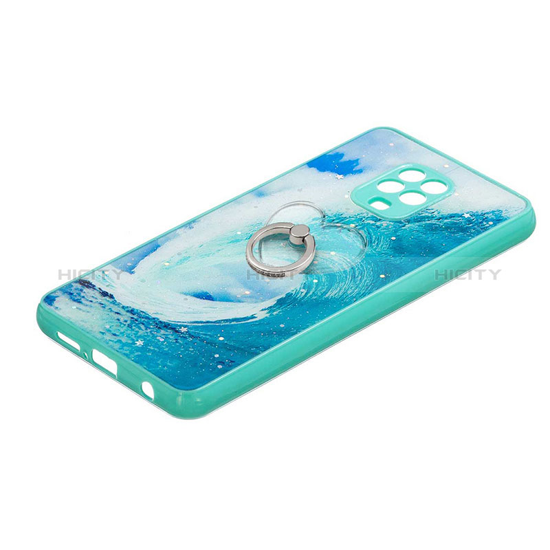 Coque Silicone Motif Fantaisie Souple Couleur Unie Etui Housse avec Support Bague Anneau Y01X pour Xiaomi Poco M2 Pro Plus