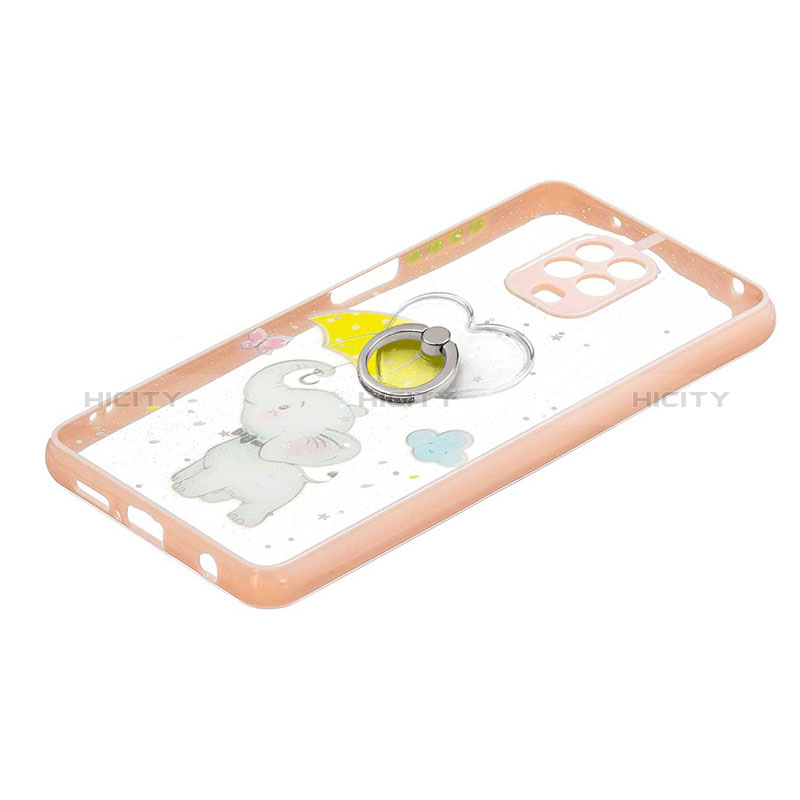 Coque Silicone Motif Fantaisie Souple Couleur Unie Etui Housse avec Support Bague Anneau Y01X pour Xiaomi Poco M2 Pro Plus