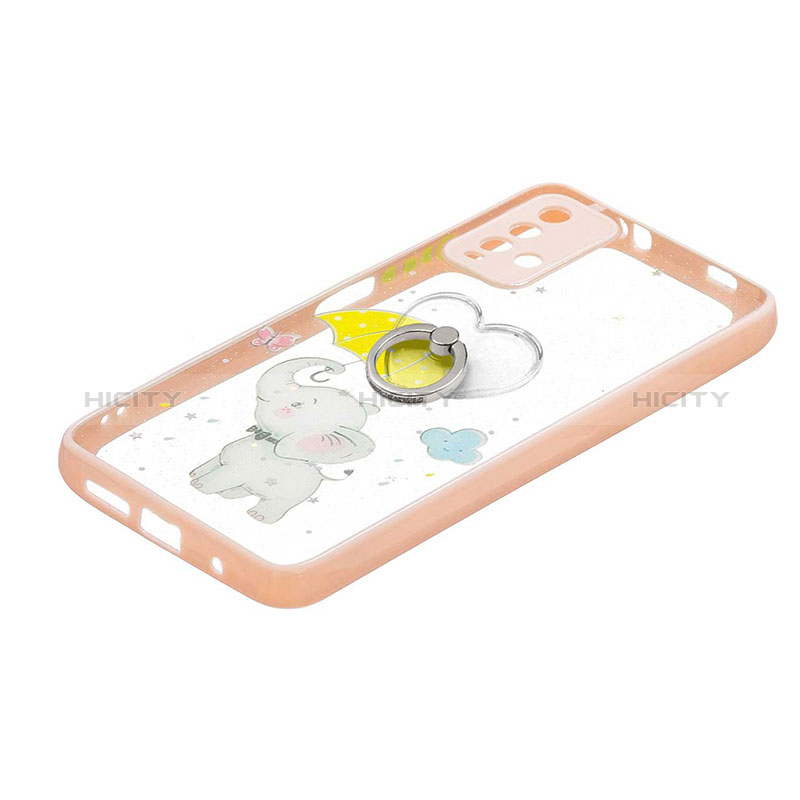 Coque Silicone Motif Fantaisie Souple Couleur Unie Etui Housse avec Support Bague Anneau Y01X pour Xiaomi Redmi 9 Power Plus