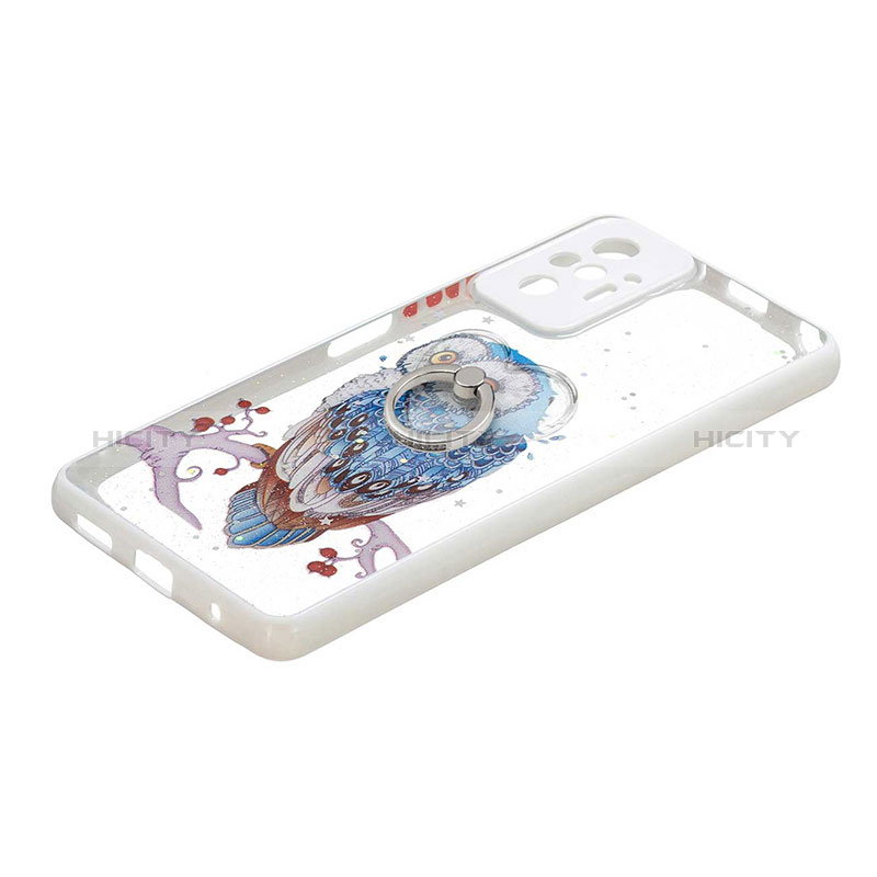 Coque Silicone Motif Fantaisie Souple Couleur Unie Etui Housse avec Support Bague Anneau Y01X pour Xiaomi Redmi Note 10 Pro Max Plus