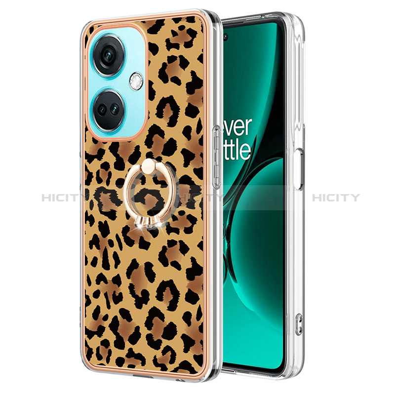 Coque Silicone Motif Fantaisie Souple Couleur Unie Etui Housse avec Support Bague Anneau Y02B pour OnePlus Nord CE 3 5G Plus